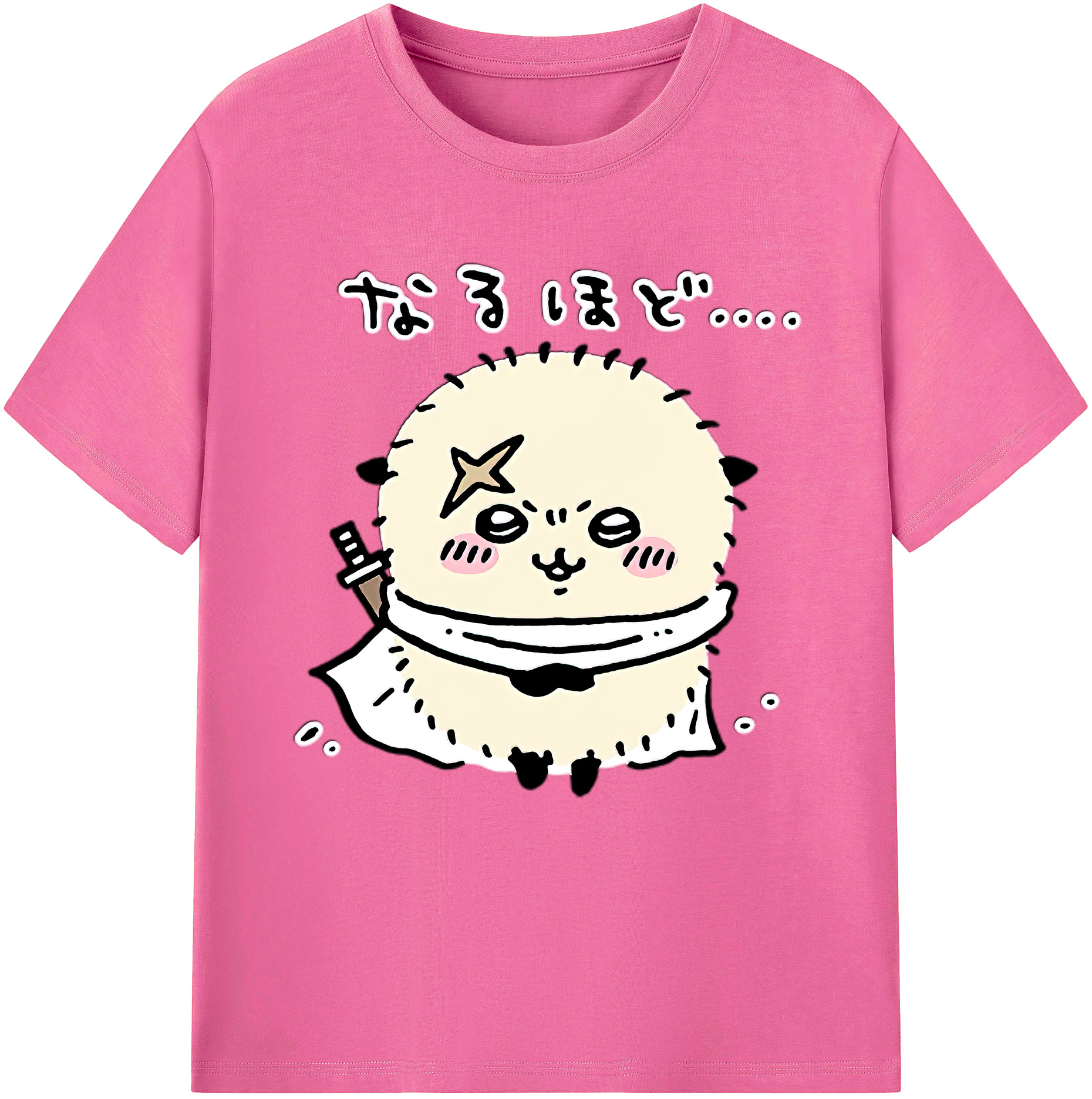 （画像用） ちいかわ ラッコ Chii-kawa Sea otter レディースカジュアルプリントTシャツ（綿100％）